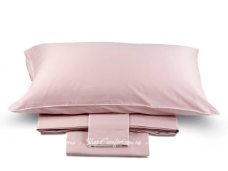 Розовое однотонное постельное белье сатин люкс Svad Dondi Resort Erica евро-макси