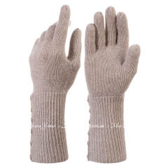 Женские кашемировые высокие рукавицы Marc & Andre JA17-U002-LBM бежевые