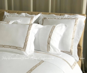 Однотонное итальянское постельное белье Signoria Firenze Decor white-flax евро