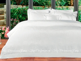 Жаккардовое постельное белье Valeron Dorine beyaz евро