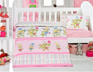 Детское постельное белье для младенцев Eponj Home Pitircik Pembe розовый