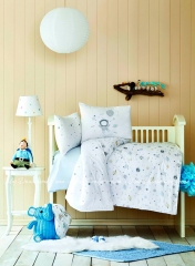 Постельное белье для младенцев ранфорс Karaca Home Space Mavi 2020-2 голубой
