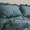 Однотонное постельное белье из вареного хлопка Limasso Exclusive mavisi полуторный 0