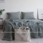 Хлопковая простынь-покрывало La Modno Pike Stonewashed French Green 220х240 4
