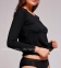 Женская футболка с длинным рукавом Gisela Undies 1/0123 черная 3