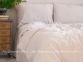 Однотонное постельное белье из вареного хлопка Limasso Natural cream standart евро 2
