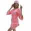 Женский короткий халат с маской для сна Shato 2339 розовый 1