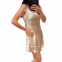 Женская короткая шелковая ночная сорочка Blumarine Soraya Champagne 0