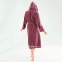 Теплый длинный женский халат с капюшоном Nusa Ns 6890 murdum 2