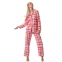 Теплая женская фланелевая пижама на пуговицах Key LNS 437 B23 2