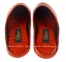 Кожаные домашние женские тапочки Pellagio 1504 fendi красные 4