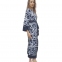 Женский длинный халат из искусственного шелка Shato 2305 navy blue 2
