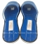 Кожаные женские открытые тапочки Pellagio 5641 синие 5