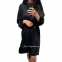 Женский итальянский короткий халат из вискозы Blumarine Glamour Black 2
