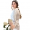 Женский итальянский короткий халат из вискозы Blumarine Glamour Ivory 3