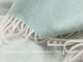 Однотонный шерстяной плед Biederlack Bocasa Doubleface green-ecru 130х170 0