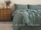 Однотонное постельное белье из вареного хлопка Limasso Natural green standart евро 4