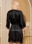 Короткий черный шелковый халат Mia-Amore Ариана 3943 2