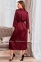 Длинный бордовый халат на пуговицах Mia-Amore Виктория 7109-1 1