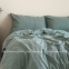 Однотонное постельное белье из вареного хлопка Limasso Natural green standart евро 5