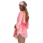 Женский короткий халат с маской для сна Shato 2339 розовый 5