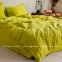 Однотонное постельное белье из вареного хлопка La Modno Lime семейное 0