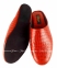 Кожаные домашние женские тапочки Pellagio 1504 fendi красные 5