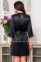 Короткий черный шелковый халат Mia-Amore Валенсия 3263 0
