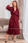 Длинный бордовый халат на пуговицах Mia-Amore Виктория 7109-1 0