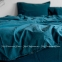 Однотонное постельное белье из вареного хлопка La Modno Blue евро 1