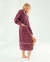 Теплый длинный женский халат с капюшоном Nusa Ns 6890 murdum 1