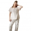 Женская хлопковая трикотажная пижама капри с футболкой Hays 36432 3