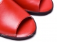 Тапочки шлепанцы кожаные женские Pellagio 5641 красная наппа 2