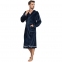 Домашний мужской халат с капюшоном Cocoon E14-5508 темно-синий 1