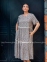 Длинное летнее платье с коротким рукавом из вискозы Cocoon J5-5030 1
