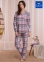 Женская теплая фланелевая пижама Key LNS 423 B21 3