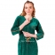 Женский велюровый халат на молнии Cocoon O22-1269 green 1