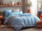 Полуторное фланелевое постельное белье Almira Mix Премиум Голубой 160х220 2