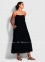 Длинное летнее платье на бретелях Seafolly 54663-DR black 0