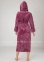 Теплый длинный женский халат с капюшоном Nusa Ns 8655 murdum 0