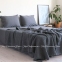 Хлопковая простынь-покрывало La Modno Pike Stonewashed Anthracite 220х240 1