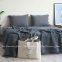 Хлопковая простынь-покрывало La Modno Pike Stonewashed Anthracite 220х240 5