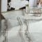 Белое жаккардовое постельное белье с вышивкой Word of Dream FSM520 евро 4
