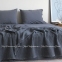 Хлопковая простынь-покрывало La Modno Pike Stonewashed Anthracite 220х240 0