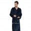 Домашний мужской халат с капюшоном Cocoon E14-5508 темно-синий 0