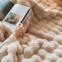 Бежевый меховой плед-покрывало Home Textile Sable 206597 200х230 0