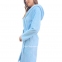 Голубой женский короткий халат  с капюшоном Shato 2337 0