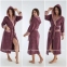 Теплый длинный женский халат с капюшоном Nusa Ns 4145 фрезовый 2