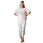 Женская хлопковая трикотажная пижама капри с футболкой Hays 36143 0