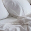 Однотонное постельное белье из вареного хлопка La Modno White семейное 3